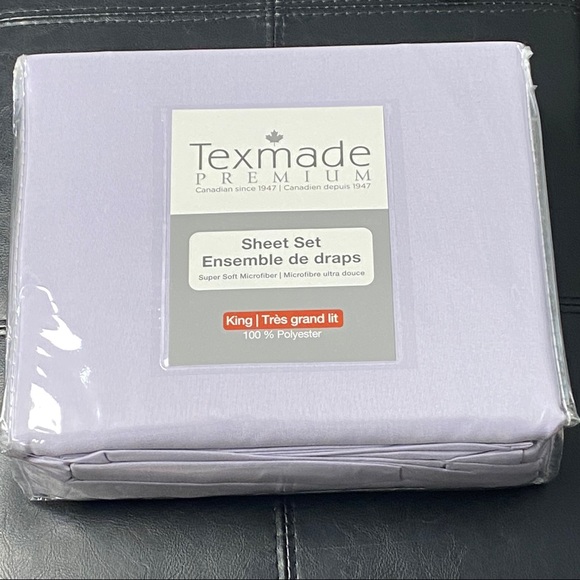 Lilac Texmade Premium Supersoft Microfibre King Sheet Set - Picture 1 of 4